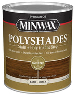 MINWAX Minwax 613960444 Waterbased Polyurethane Stain, Satin, Liquid, Honey, 1 qt PAINT MINWAX