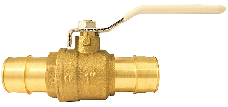 APOLLO Apollo EPXV1 Ball Valve, 1 in Connection, Barb, 200 psi Pressure, Quarter-Turn Lever Actuator, Brass Body