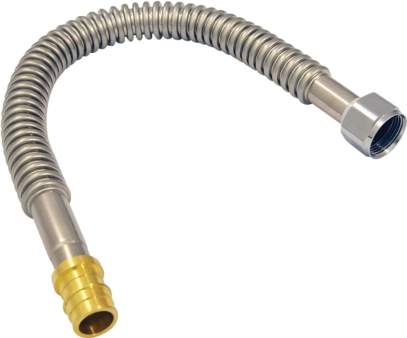 APOLLO Apollo ExpansionPEX Series EPXCSST18 Water Heater Connector, 3/4 in, Barb x FPT, Stainless Steel, 18 in L
