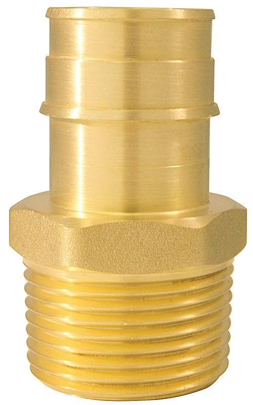 APOLLO Apollo ExpansionPEX Series EPXMA11 Pipe Adapter, 1 in, Barb x MNPT, PEX-A, Brass, 200 psi Pressure