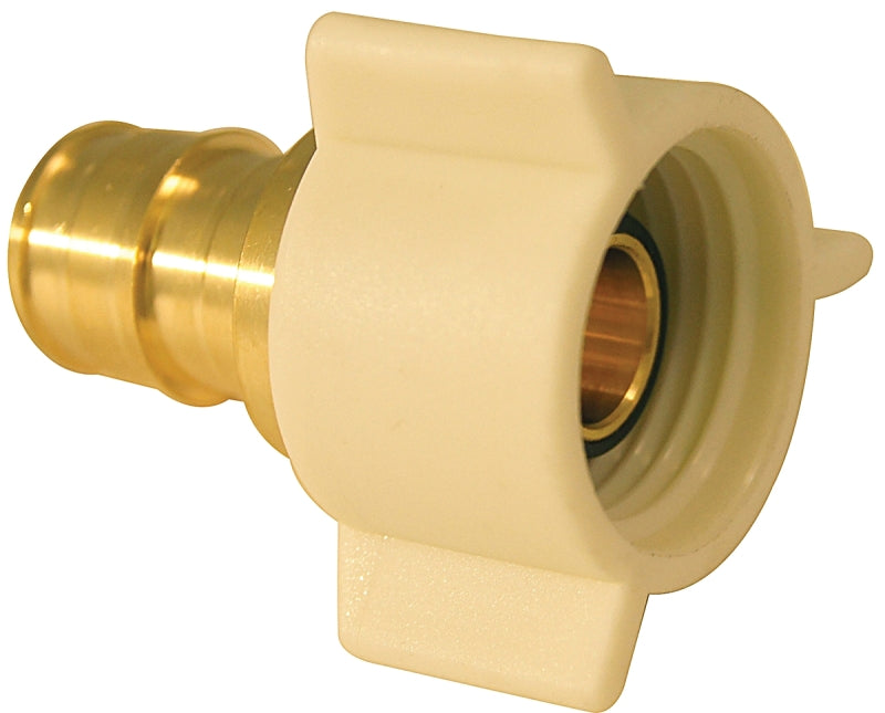 APOLLO Apollo ExpansionPEX Series EPXFA12S Swivel Pipe Adapter, 1/2 in, Barb x FNPT, PEX-A, Brass, 200 psi Pressure