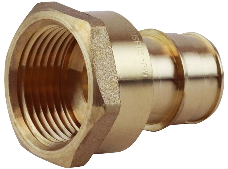 APOLLO Apollo EPXFA3434 Pipe Adapter, 3/4 in, PEX Barb x FPT, PEX-A, Brass, 200 psi Pressure