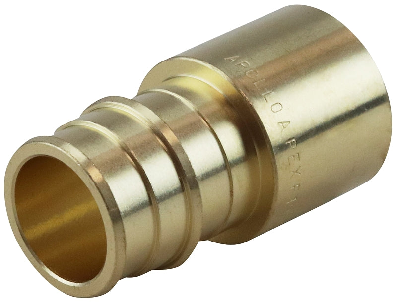 APOLLO Apollo EPXFS3434 Pipe Adapter, 3/4 in, PEX Barb x Sweat, PEX-A, Brass, 200 psi Pressure