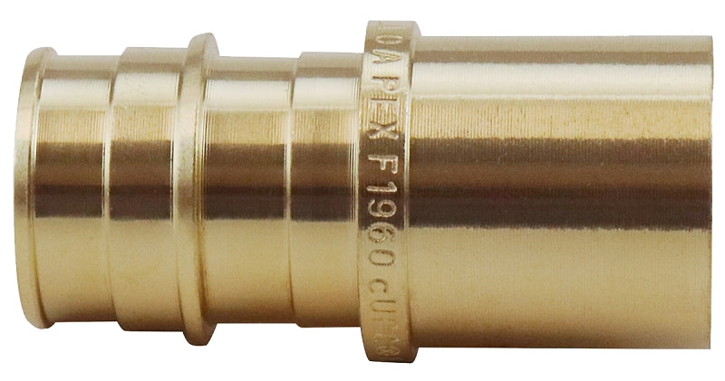 APOLLO Apollo EPXMS3434 Pipe Adapter, 3/4 in, PEX Barb x Sweat, PEX-A, Brass, 200 psi Pressure