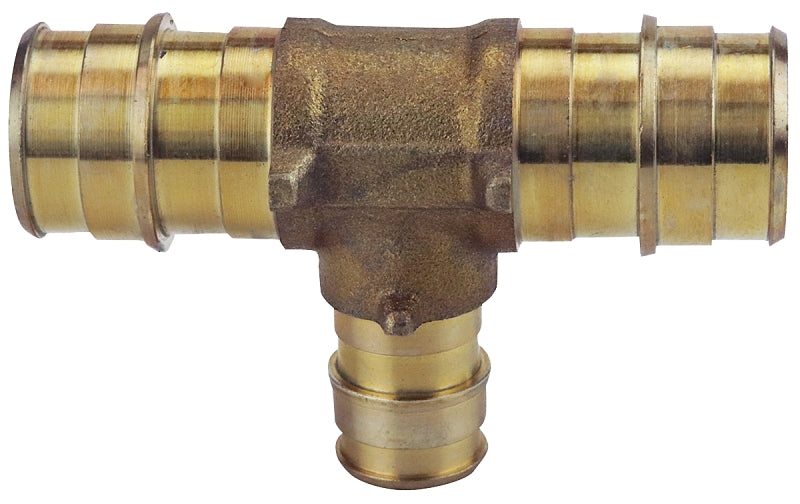 APOLLO Apollo Expansion Series EPXT343412 Pipe Tee, 3/4 x 1/2 in, Barb, PEX-A, Brass, 200 psi Pressure PLUMBING, HEATING & VENTILATION APOLLO