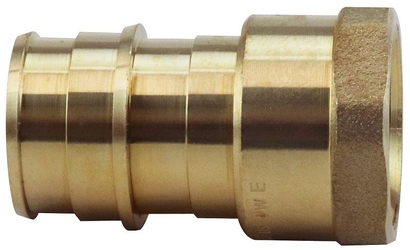 APOLLO Apollo ExpansionPEX Series EPXFA3412 Pipe Adapter, 3/4 x 1/2 in, Barb x FNPT, PEX-A, Brass, 200 psi Pressure