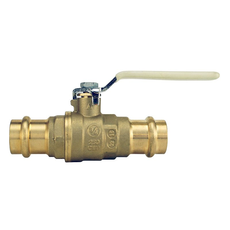APOLLO Apollo 94VLF Series 94VLF10401TMG Ball Valve, 3/4 in Connection, Press Fit, 250 psi Pressure, Brass Body