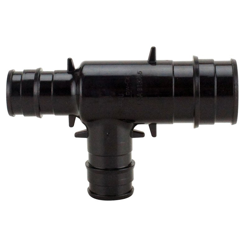 APOLLO Apollo EPXPAT341212 Pipe Tee, 3/4 x 1/2 x 1/2 in, Barb, PEX-A, Polyphenylsulfone, Black, 200 psi Pressure PLUMBING, HEATING & VENTILATION APOLLO