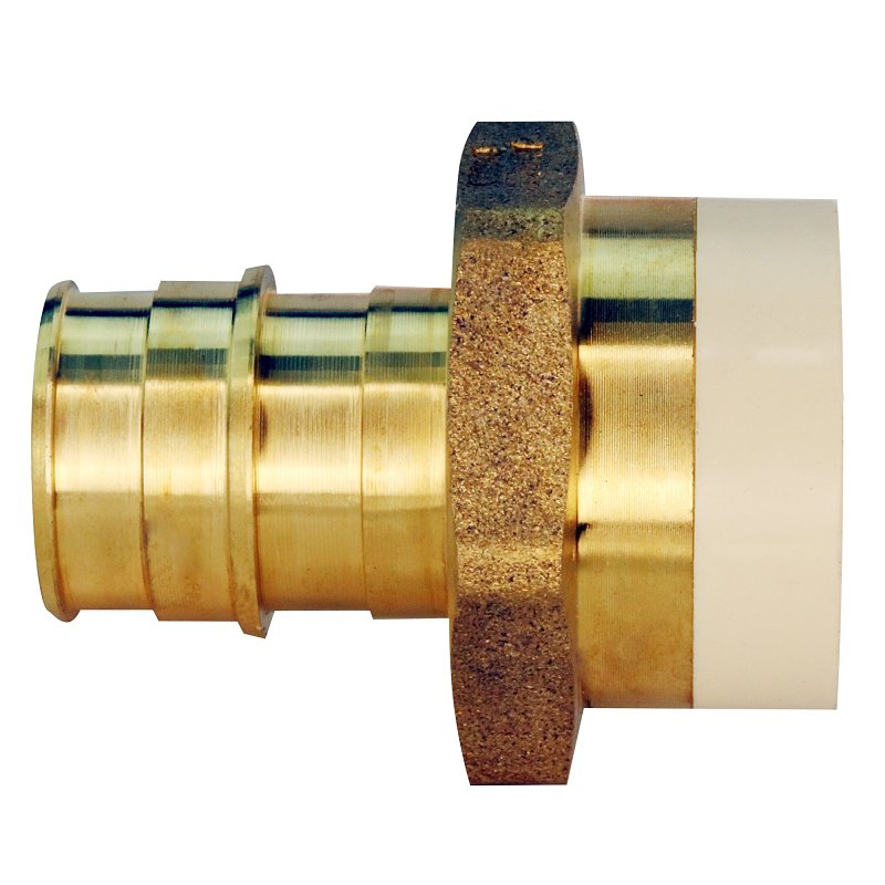 APOLLO Apollo EPXCPVC34 Straight Adapter, 3/4 in, Slip x PEX, PEX-A, Brass, 180 psi Pressure