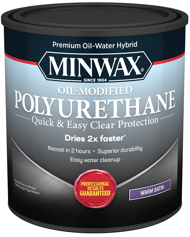MINWAX Minwax 630250444 Polyurethane, Liquid, Clear, 1 qt, Can PAINT MINWAX