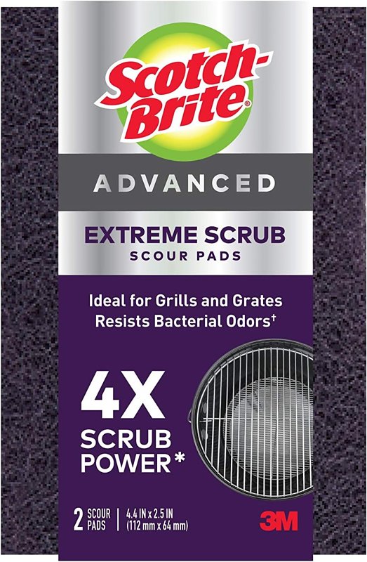 SCOTCH-BRITE Scotch-Brite 77222-R Extreme Scrub Scour Pad, 4.4 in L, 2-1/2 in W, Purple