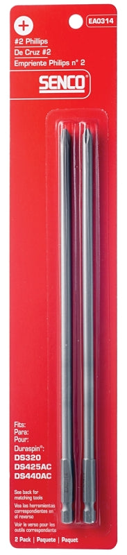 SENCO Senco EA0314 Screwdriver Bit, Phillips Drive, 1/4 in Shank, 6 in L, Steel