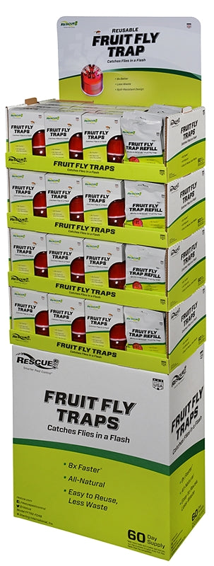 RESCUE Rescue FFTR2-FD48 Fruit Fly Trap, Includes: 30 Days Attractant