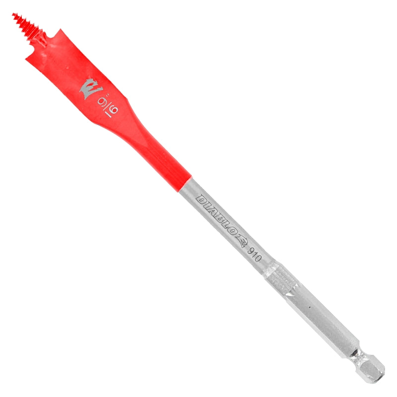 DIABLO Diablo SPEEDemon DSP2060 Spade Drill Bit, 9/16 in Dia, 6 in OAL, 10 mm Dia Shank, Hex Shank TOOLS DIABLO
