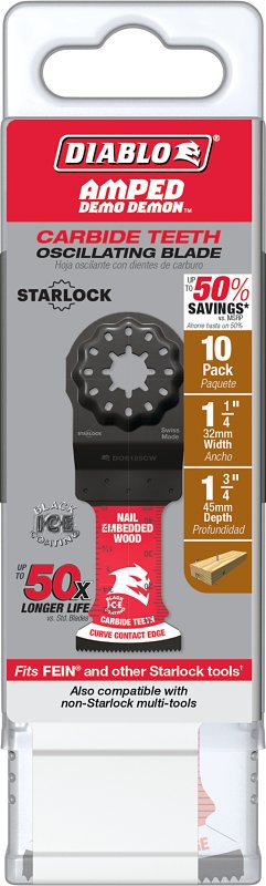 DIABLO Diablo AMPED, Demo Demon DOS125CW10 Oscillating Blade, 1-3/4 in D Cutting, Carbide TOOLS DIABLO