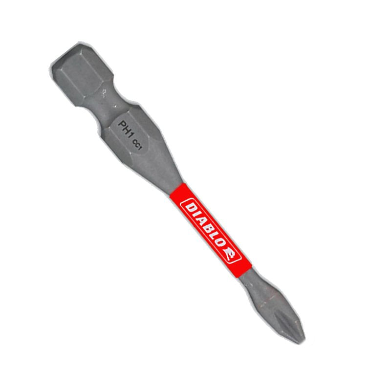 DIABLO Diablo DPH12P2 Drive Bit, #1 Drive, Phillips Drive, 1/4 in Shank, Hex Shank, 2 in L TOOLS DIABLO