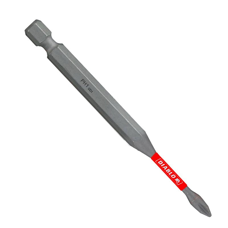 DIABLO Diablo DPH135P2 Drive Bit, #1 Drive, Phillips Drive, 1/4 in Shank, Hex Shank, 3-1/2 in L TOOLS DIABLO