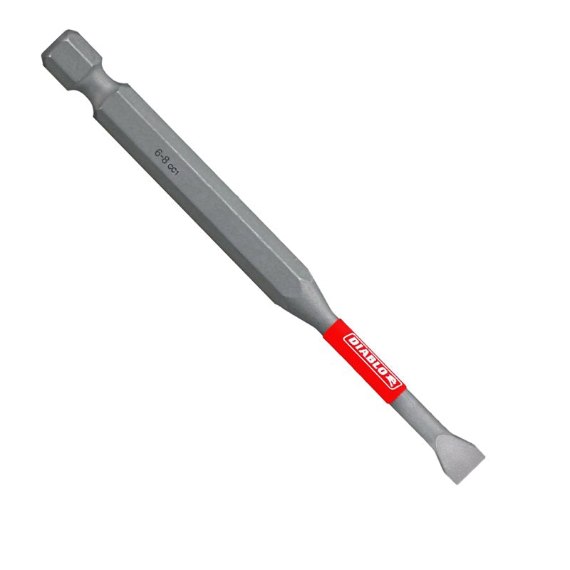 DIABLO Diablo DSL6835P2 Drive Bit, #6 to 8 Drive, Slotted Drive, 1/4 in Shank, Hex Shank, 3-1/2 in L TOOLS DIABLO