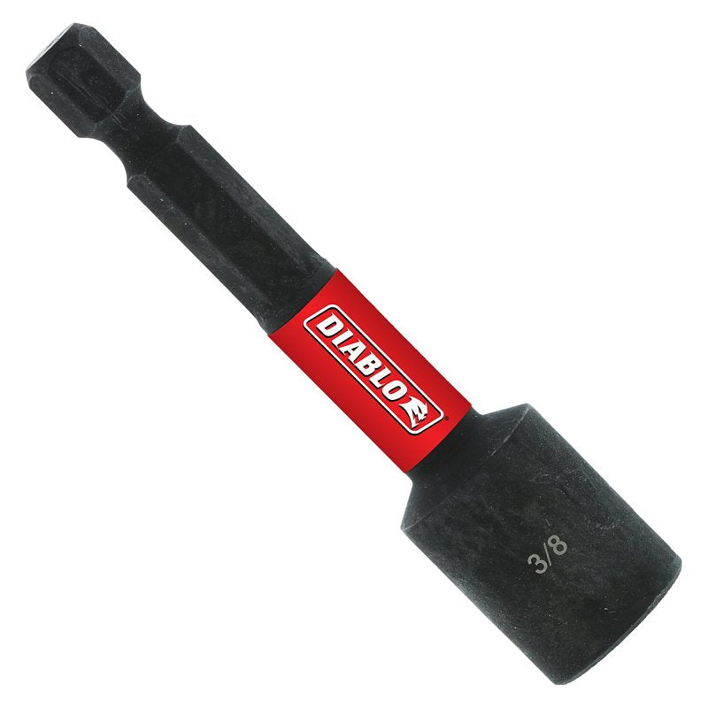 DIABLO Diablo DNTSL38B Magnetic Nutsetter, 3/8 in Drive, 2-9/16 in L, 1/4 in L Shank, Hex Shank