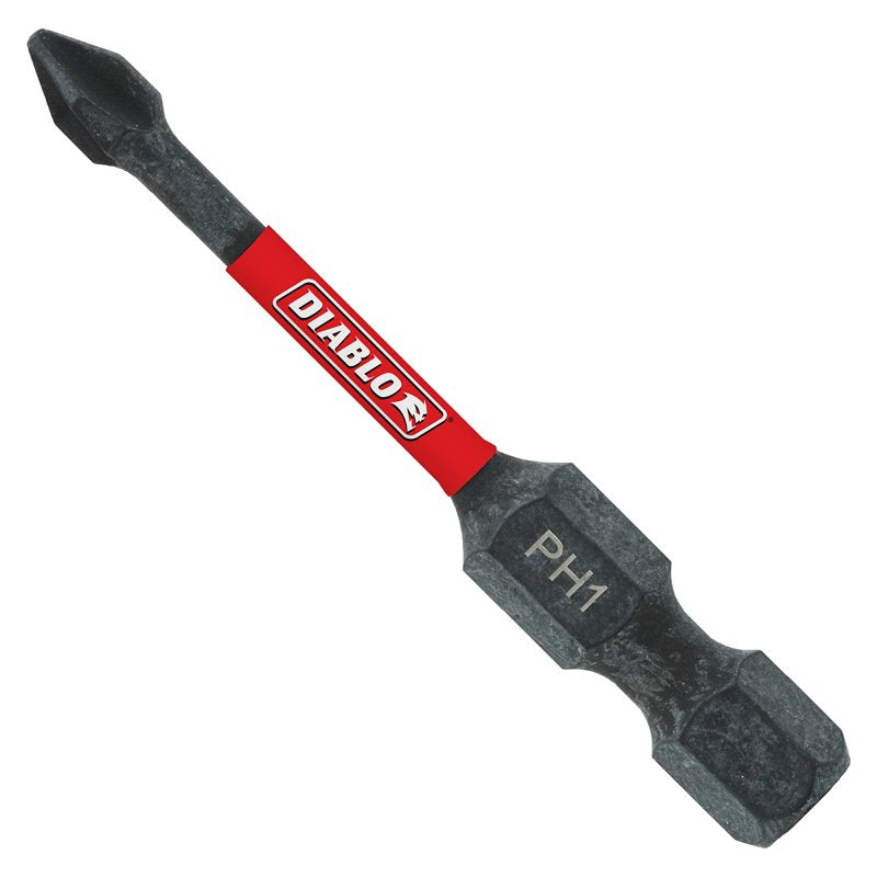 DIABLO Diablo DPH12B Drive Bit, #1 Drive, Phillips Drive, 1/4 in Shank, Hex Shank, 2 in L TOOLS DIABLO