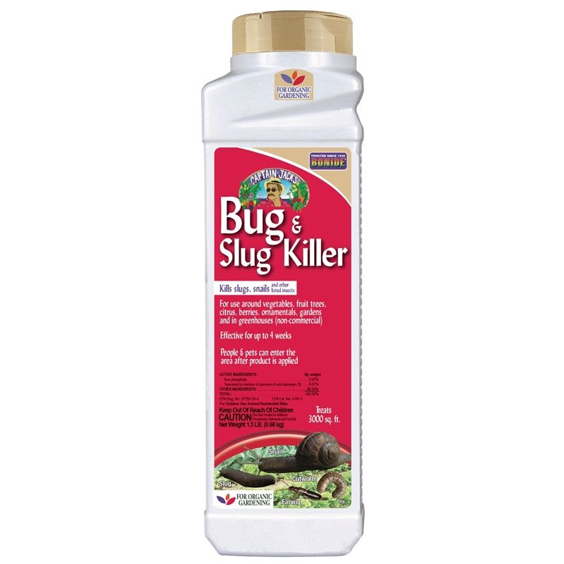 BONIDE Bonide 908 Bug and Slug Killer, Solid, 1.5 lb Bottle
