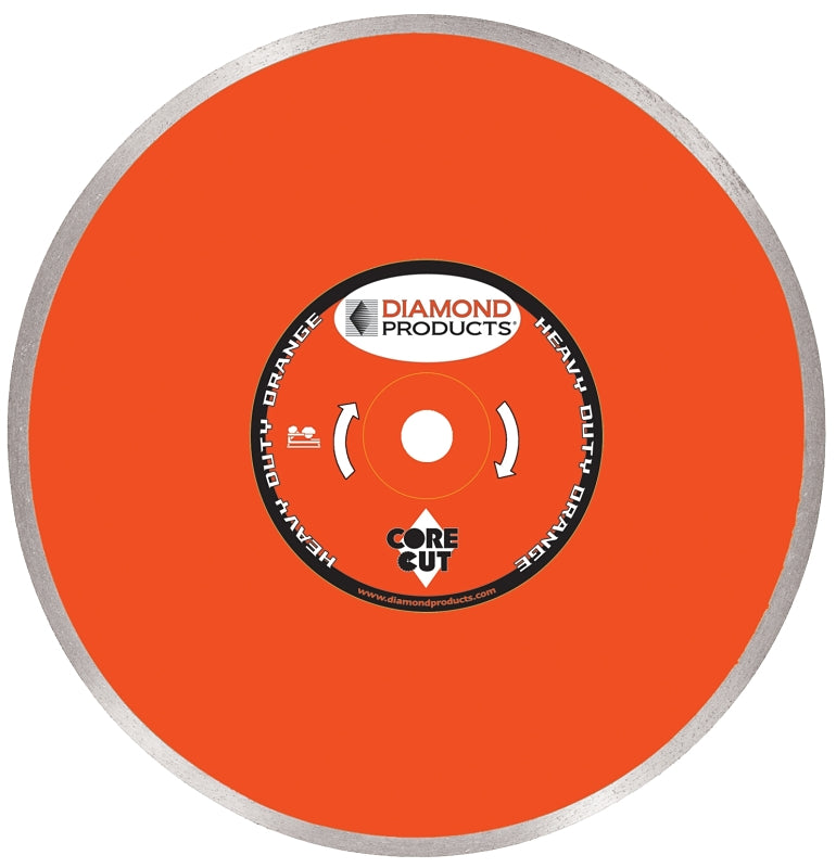 DIAMOND PRODUCTS Diamond Products 12359 Heavy-Duty Blade, 10 in Dia, 5/8 in Arbor, Diamond Cutting Edge, Continuous Rim TOOLS DIAMOND PRODUCTS