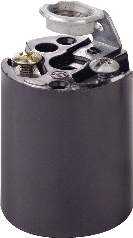 LEVITON Leviton 3352-8 Lamp Holder, 1-Circuit, Keyless, 1.25 in Dia x 1.44 in D Dimensions, 250 V, Black ELECTRICAL LEVITON