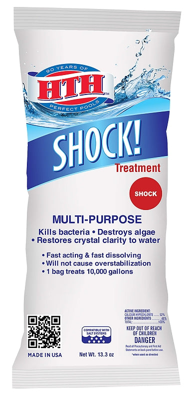 HTH HTH 52017 Shock Treatment, Solid, Chlorine-Like, 13.3 oz Pouch
