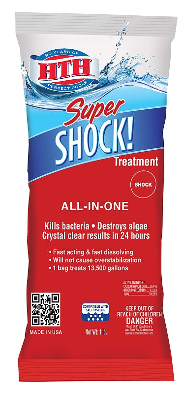 HTH HTH Super Shock 52019 Pool Treatment, Solid, Chlorine-Like, 1 lb OUTDOOR LIVING & POWER EQUIPMENT HTH