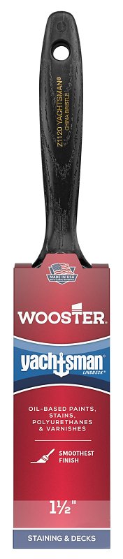 WOOSTER BRUSH Wooster Z1120-1-1/2 Paint Brush, 1-1/2 in W, 2-3/16 in L Bristle, China Bristle, Varnish Handle