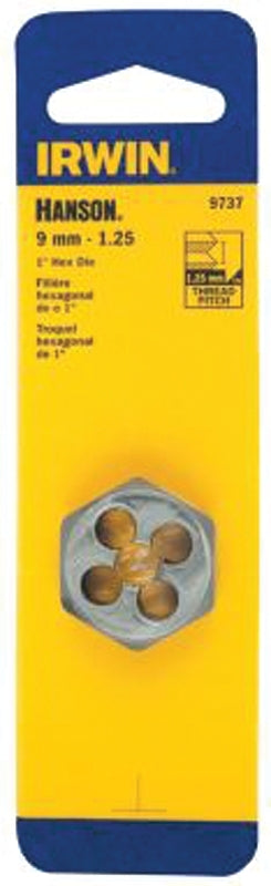 IRWIN Irwin Hanson 9739 Metric Die, M10-1.25 Thread, Fine Thread, Right Hand Thread, HCS