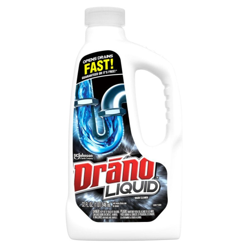 DRANO Drano 116 Clog Remover, Liquid, Natural, Bleach, 32 oz Bottle PLUMBING, HEATING & VENTILATION DRANO