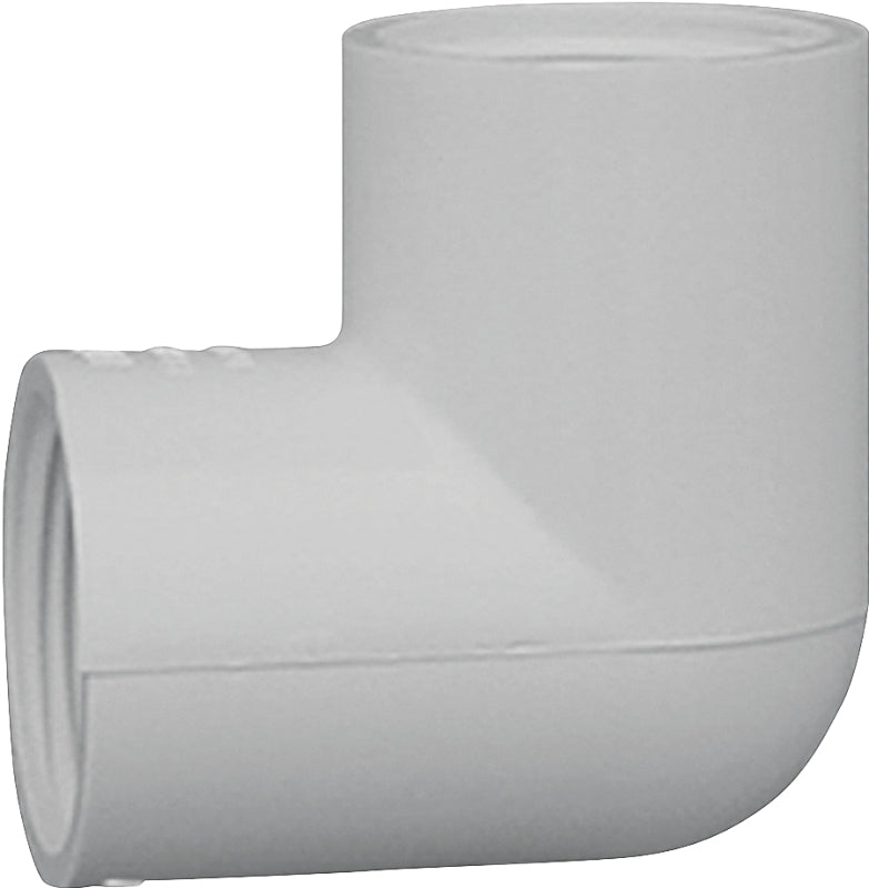IPEX IPEX 435538 Pipe Elbow, 1/2 in, FPT, 90 deg Angle, PVC, White, SCH 40 Schedule, 150 psi Pressure LAWN & GARDEN IPEX