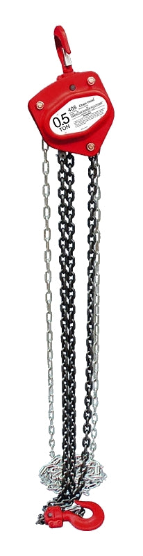 ACORN INTERNATIONAL American Power Pull 400 Series 405 Chain Block, 0.5 ton, 10 ft H Lifting, 10-13/16 in Between Hooks AUTOMOTIVE ACORN INTERNATIONAL