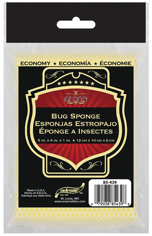 SM ARNOLD SM Arnold 85-439 Bug Remover Sponge, 5 in L, 4 in W, 1 in Thick, Polyester