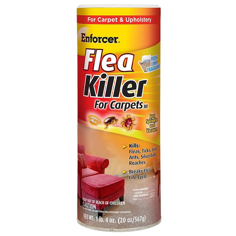 ENFORCER Enforcer EFKIR203 Flea Killer, Powder, Indoor, 20 oz Can LAWN & GARDEN ENFORCER