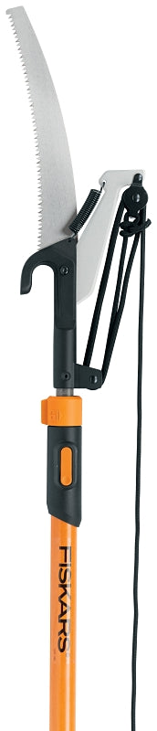 FISKARS Fiskars 393951-1001 Pole Saw and Pruner, 1 in Dia Cutting Capacity, Steel Blade, 7 to 12 ft L Extension