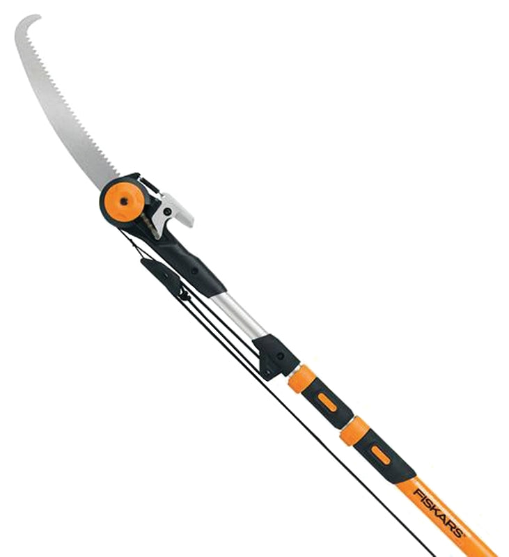 FISKARS Fiskars 394631-1001 Pole Saw and Pruner, 1-1/4 in Dia Cutting Capacity, Steel Blade, 7 to 16 ft L Extension