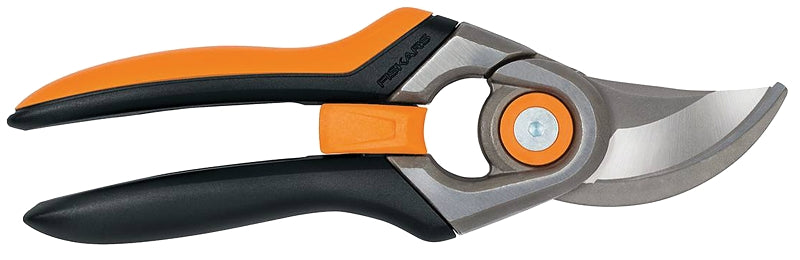 FISKARS Fiskars 392781-1001 Pruner, Steel Blade, Bypass Blade, Steel Handle, Soft-Grip Handle