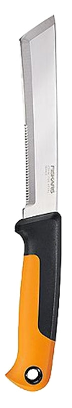 FISKARS Fiskars 340150-1001 Harvesting Knife, 13.63 in OAL, Stainless Steel Blade, Flat Tip Blade, Steel Handle LAWN & GARDEN FISKARS
