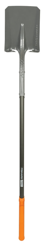FISKARS Fiskars 397910-1001 Pro Transfer Shovel, 6.38 in W Blade, Steel Blade, Aluminum Handle, Cushion Grip, Soft Grip Handle