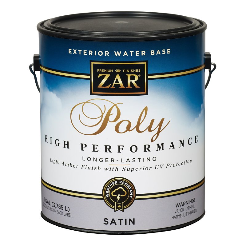 ZAR ZAR 32713 Polyurethane, Water Base, Amber, Liquid, 1 gal Can PAINT ZAR