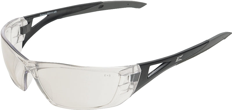 EDGE Edge SD111AR-G2 Non-Polarized Safety Glasses, Clear Lens, Black Frame, Unisex, Polycarbonate Lens, Wraparound Frame
