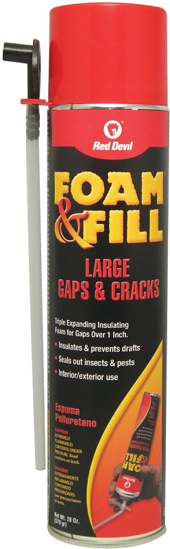 RED DEVIL Red Devil 0912 Triple Expanding Foam Sealant, Champagne, 20 oz Aerosol Can