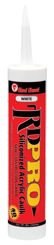 RED DEVIL Red Devil 0906/01 Silicone Caulk, White, 10.1 fl-oz PAINT RED DEVIL