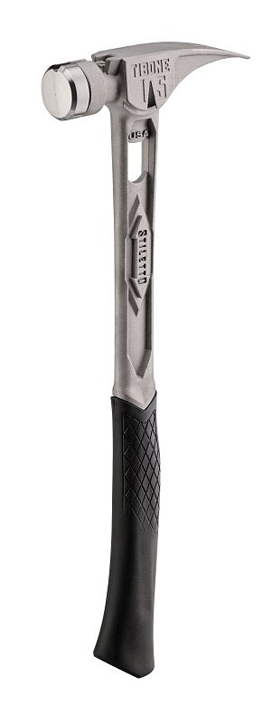STILETTO Stiletto TIBONE TIB15SC Smooth/Curved Hammer, 15 oz Head, Smooth, Straight Claw Head, Titanium Head, 17.34 in OAL TOOLS STILETTO