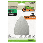 GATOR Gator 5171 Mouse Sander Abrasive Sheet, 5-1/4 in L, 3-3/4 in W, Medium, 80 Grit, Aluminum Oxide Abrasive TOOLS GATOR