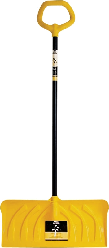 TRUE TEMPER True Temper 1635000 Snow Pusher, 24 in W Blade, Poly Blade, Steel Handle