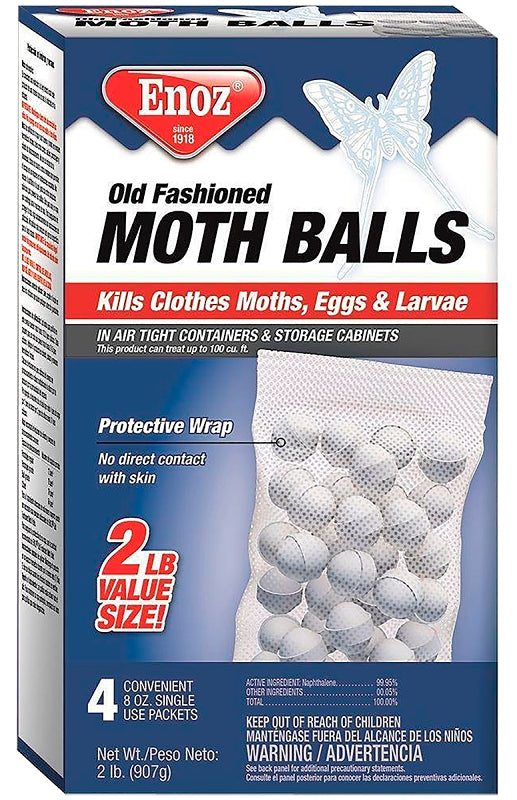 WILLERT HOME PRODUCTS Enoz E62.12 Non-Organic Moth Ball, 32 oz Box, Tablet