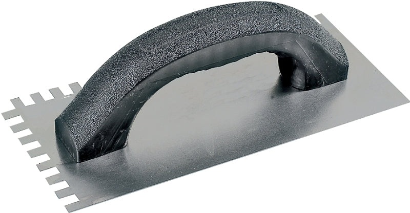 M-D BUILDING PRODUCTS I M-D 49102 Tile Installation Trowel, 1/4 in W x 3/8 in D Notch, 9 in L, 4 in W, Square Notch, Ergonomic Handle